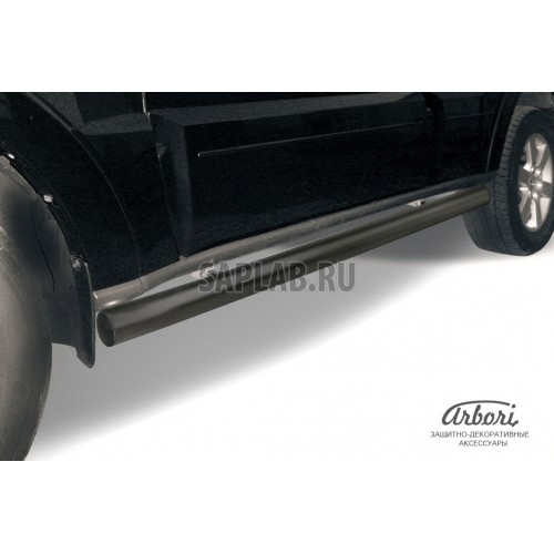 Купить ARBORI AFZDAMPJ12B Защита штатных порогов Arbori d76 труба черная MITSUBISHI PAJERO IV 2006-
