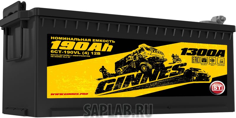 Купить GINNES GY1904T Аккумулятор автомобильный GINNES 6СТ-190.4 GY1904T
