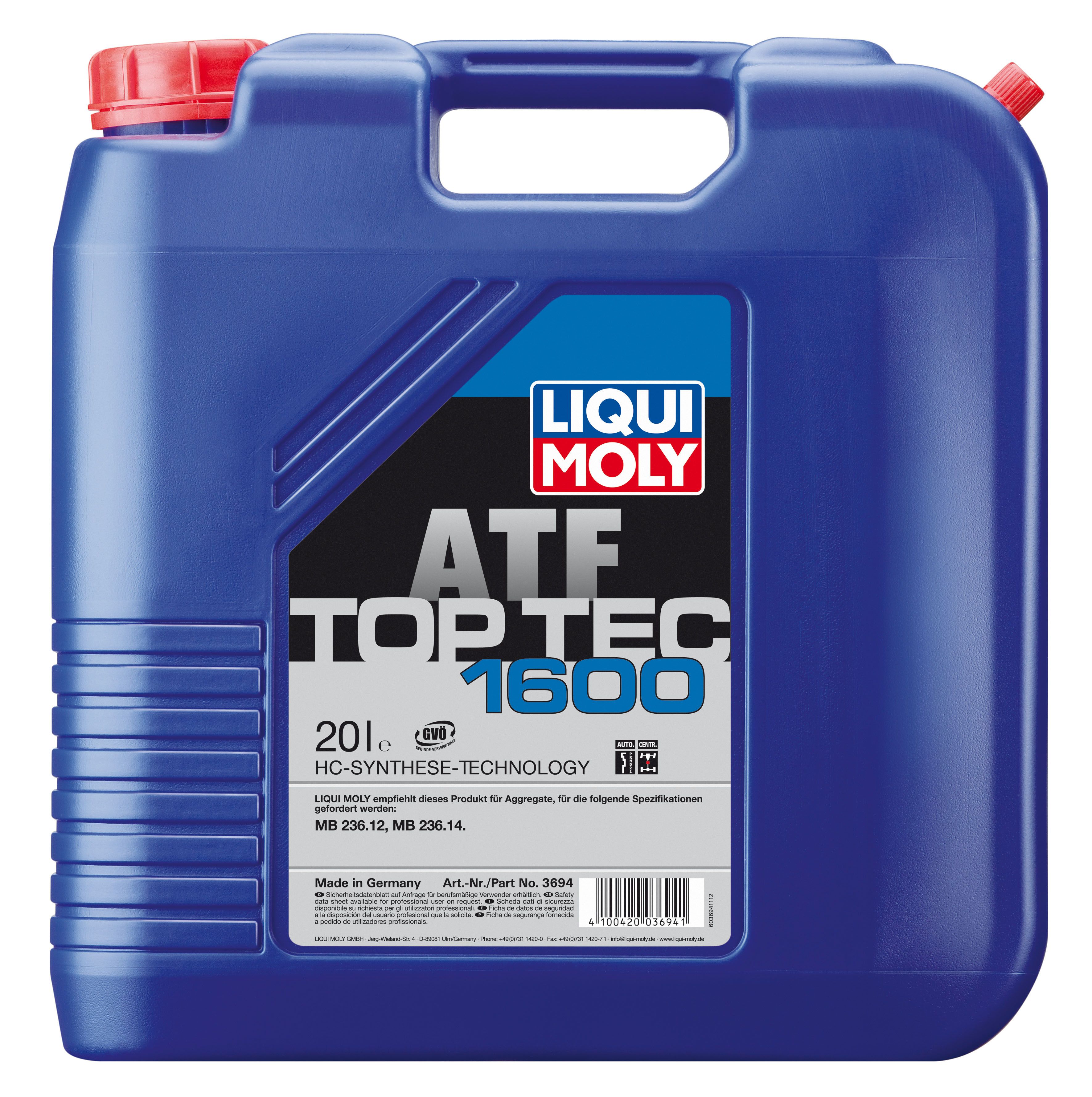 Купить Liqui moly 3694 Трансмиссионное масло для АКПП Top Tec ATF 1600