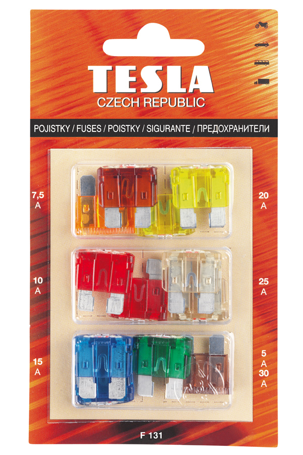 Купить Tesla F131 Предохранители ATO с индикатором LED, комплект 12шт.